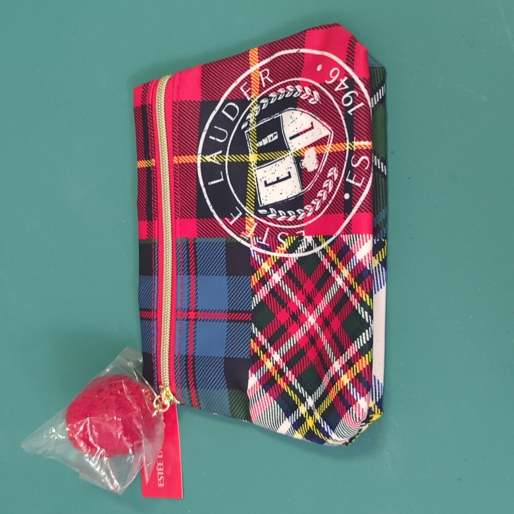 Estēe Lauder plaid makeup bag only